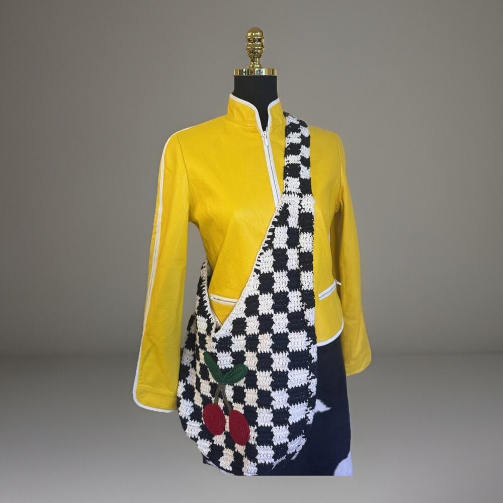 Carlisle Canary Yellow Vintage Butter Soft Leather Coat- Mod Retro Vibe - Magic!